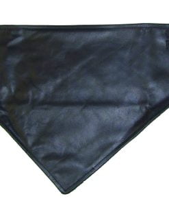 Bandana Style, Fleece Lined Leather Scarf, Water Resistant Technaline Leather (A.ALS)