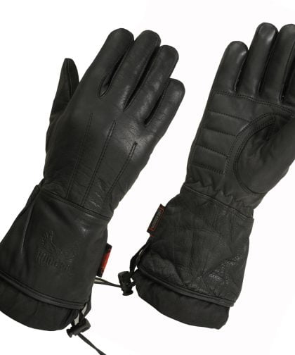 Ladies Lined Technaline Leather, Classic Gauntlet Gloves, with Waterproof 