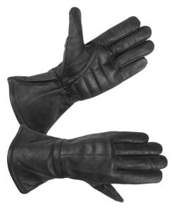 Men's Lined Technaline Leather, Classic Gauntlet Gloves, Water Resistant (M.CGL)
