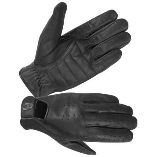 Men's Unlined Perforated Leather Gloves with Padded Palm