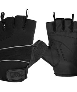 Hugger Men's Breathable Fingerless Motorcycle Gloves Reflective Piping