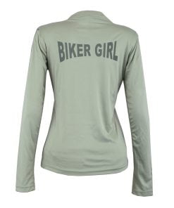 Women's Reflective Shirt -Biker Girl -Grey
