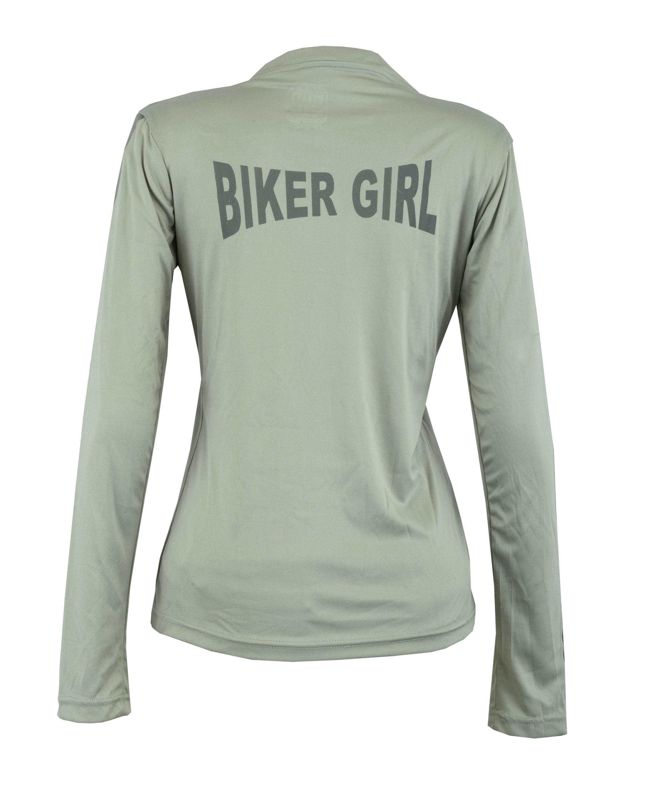 Women's Reflective Shirt -Biker Girl -Grey