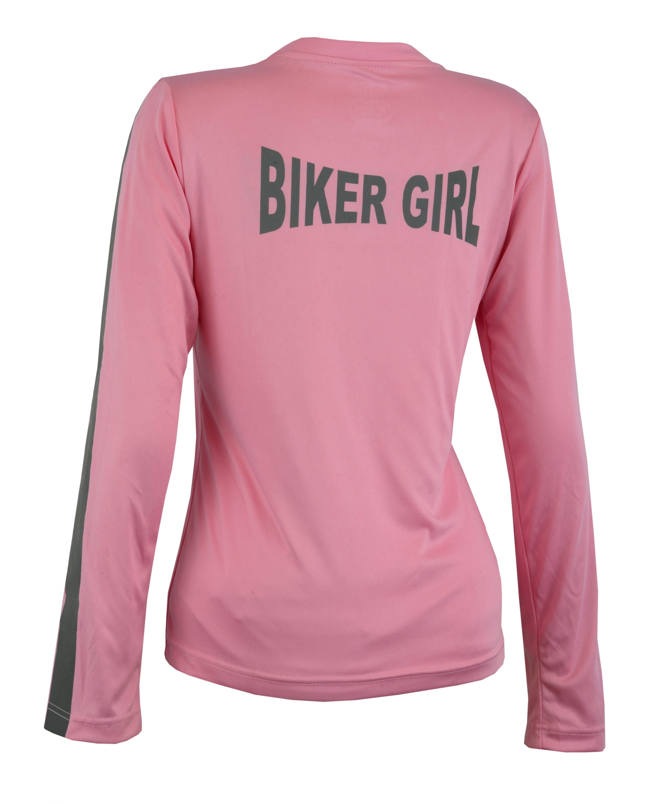 Women's Reflective Shirt -Biker Girl -Pink