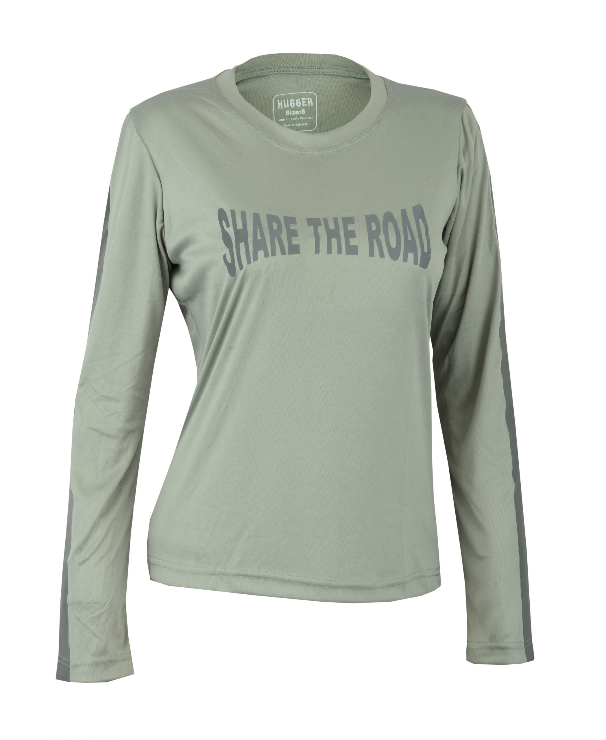 Women's Reflective Shirt -Share the Road-Grey