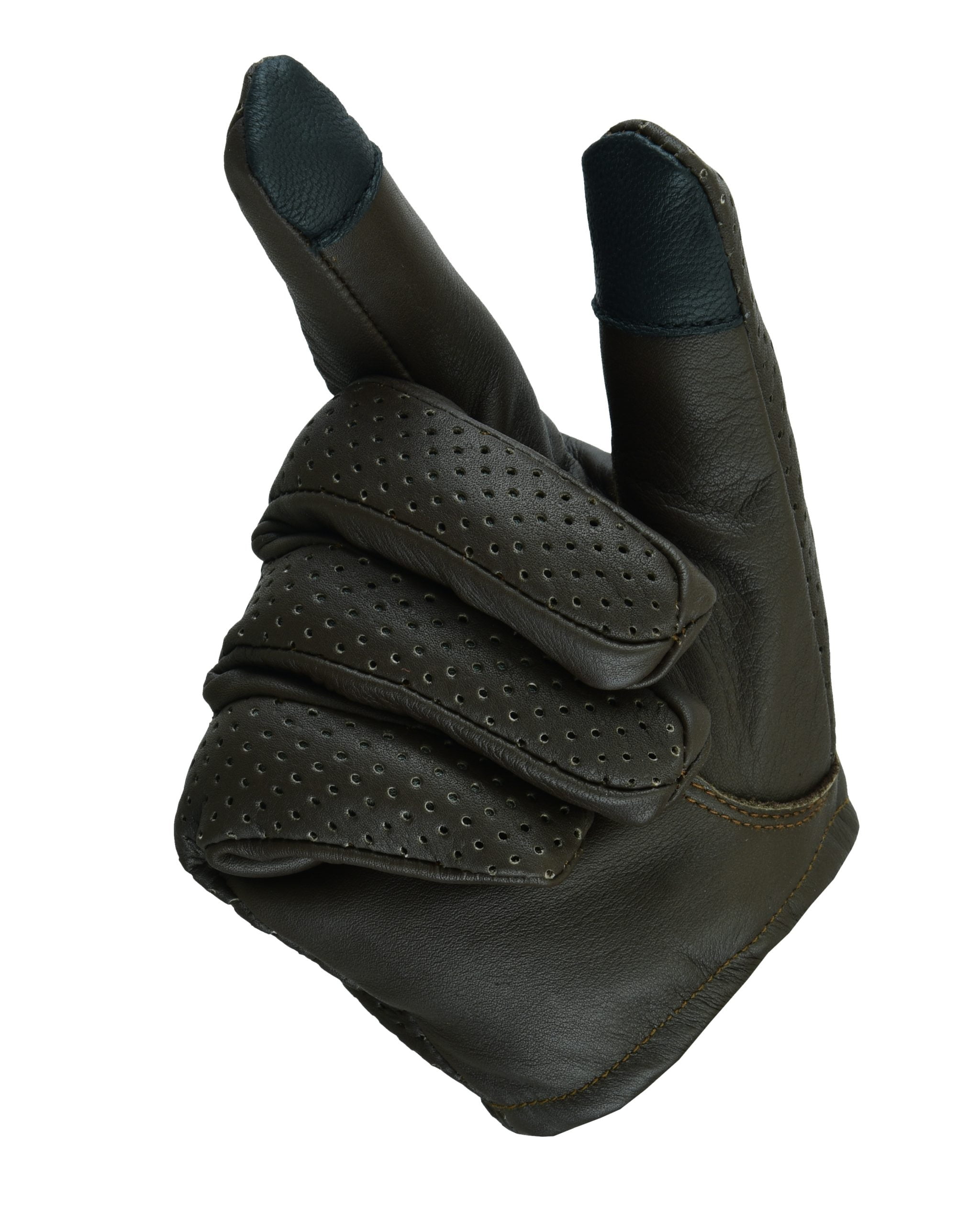 Hugger Deerskin Leather Driving Gloves Elasticated Wrist Professional Style USA 